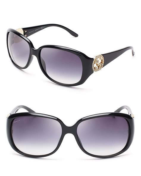 gucci crystal logo temple sunglasses|gucci sunglasses original.